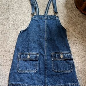 Edikted Blue Denim Overall Dress